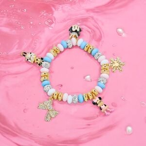NEW Disney Mickey & Minnie Mouse Charm Bracelet Officially Licensed Product NWT